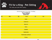 Tablet Screenshot of fitforaking-petsitting.com
